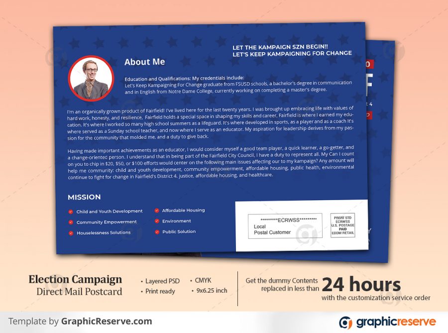 Election Campaign Eddm Postcard