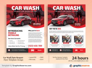 Car Wash Auto Repair flyer 1 Car flyer Design
