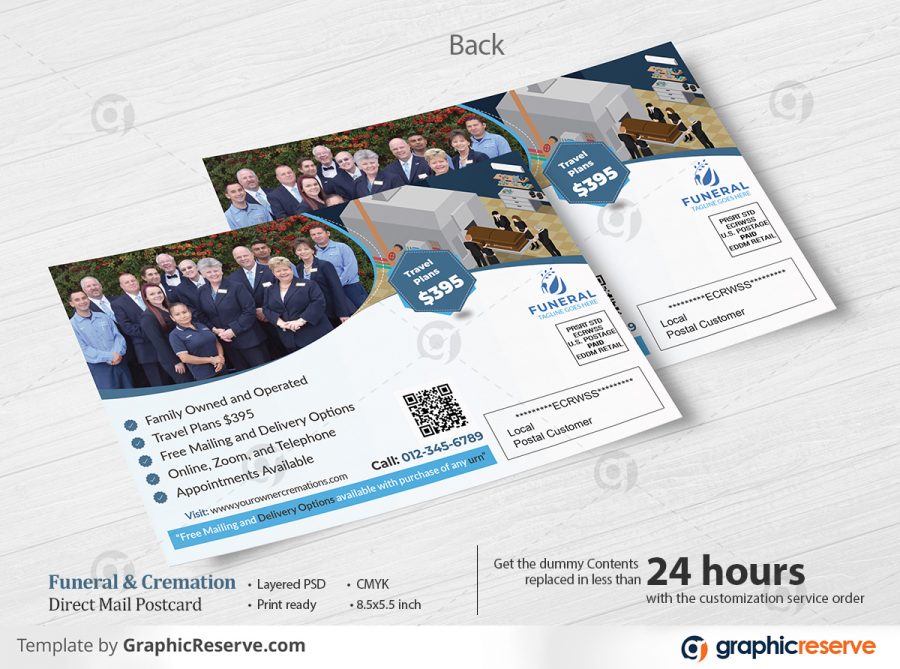 Funeral cremation direct mail eddm postcard flyers 03