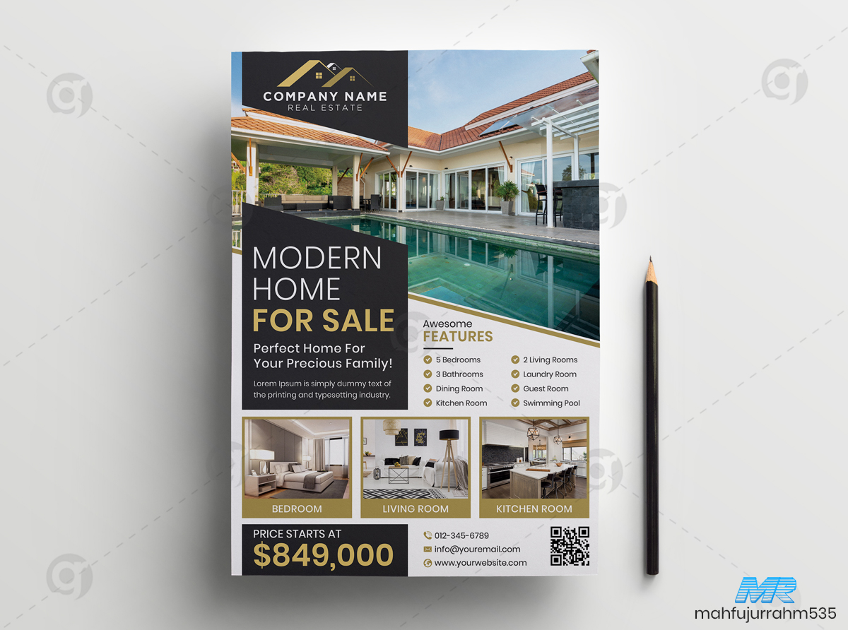 02 Real Estate Flyer Design Template 02 Real Estate Flyer Design Template