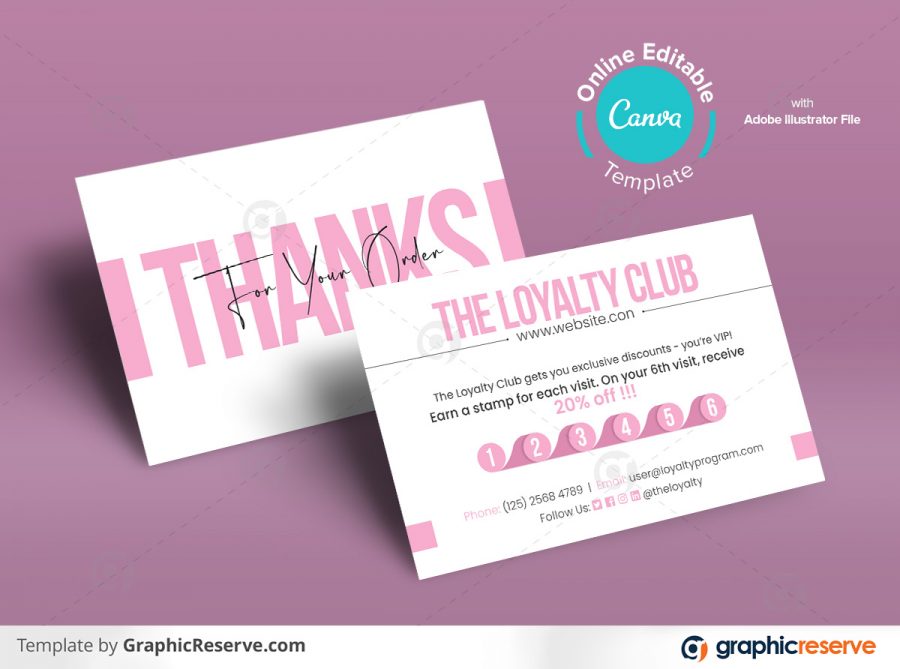 35414 Canva Loyalty Card template by stockhero