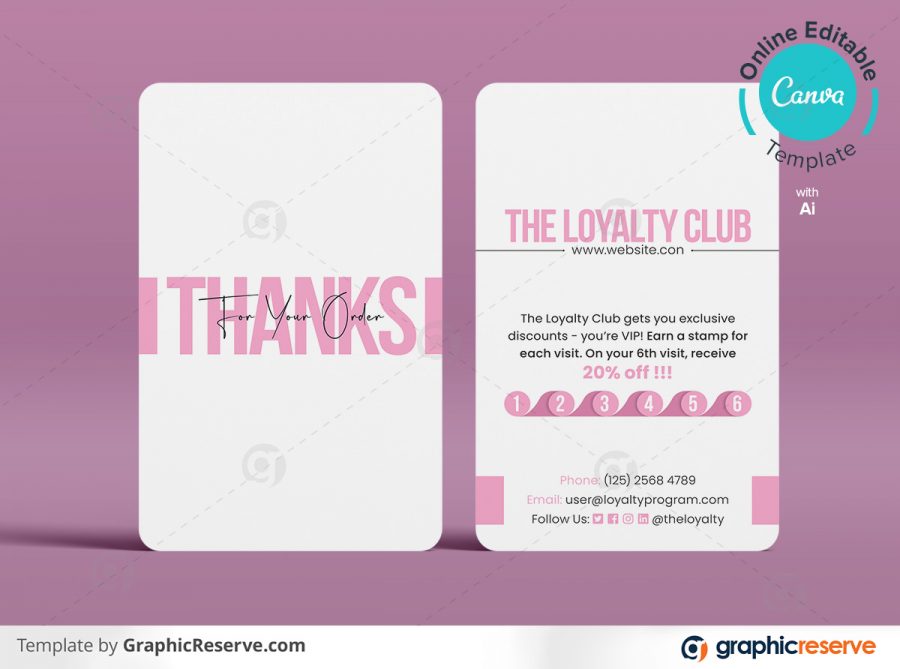 35436 Canva Loyalty Card template by stockhero