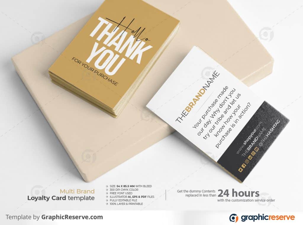 Multi Brand Loyalty Card template Beauty Corporate Loyalty Card Loyalty Business Card Multi Brand fashion card business spa v3 2