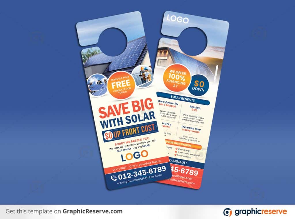 Solar Door Hanger template by stockhero v1 1