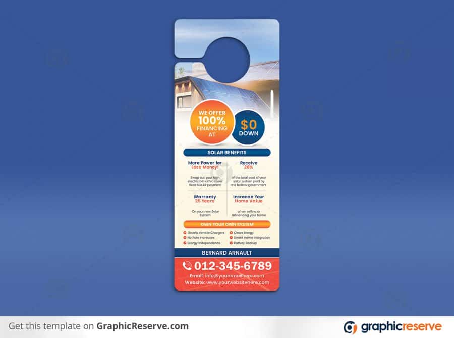Solar Door Hanger template by stockhero v2 1