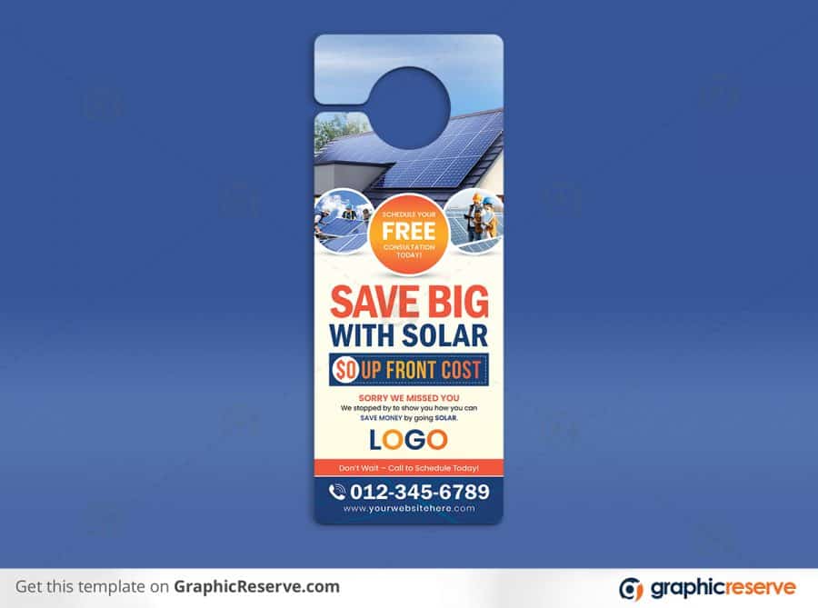 Solar Door Hanger template by stockhero v3 1
