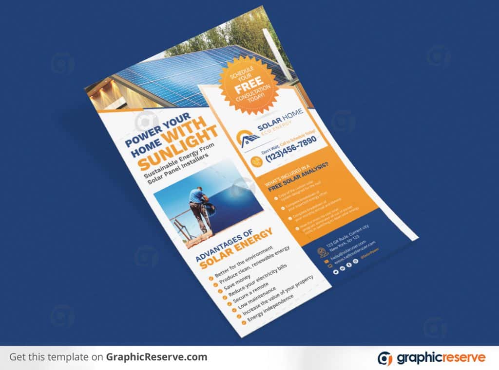 Solar Flyer template by stockhero P1