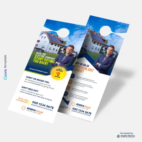 Solar Door Hanger Design (Canva Template)
