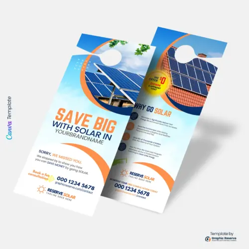 Solar Door Hanger Design (Canva Template)