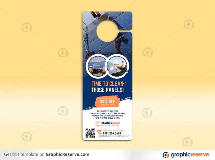 43641 Solar Door Hanger Design Template Canva File 2