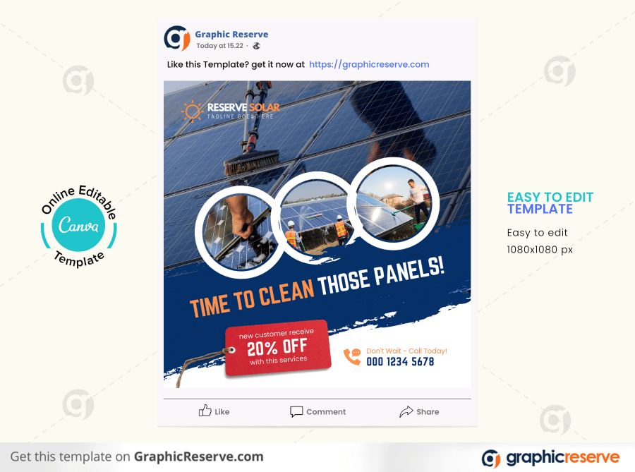 43653 Solar Social Media Post Canva Template