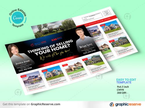 43752 Real Estate Co Branding EDDM Mailer Postcard Canva template Preview1