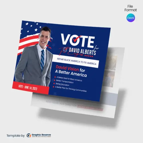 43731 Election Campaign Political Flyer Canva Template