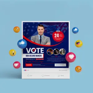 Election Campaign Political Square Flyer (Canva template)