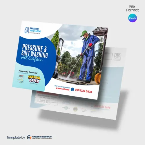 Pressure Washing EDDM Mailer Postcard (Canva template)