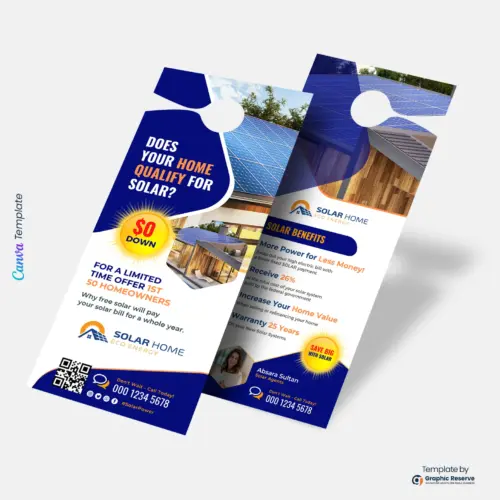 Solar Door Hanger Design (Canva Template)