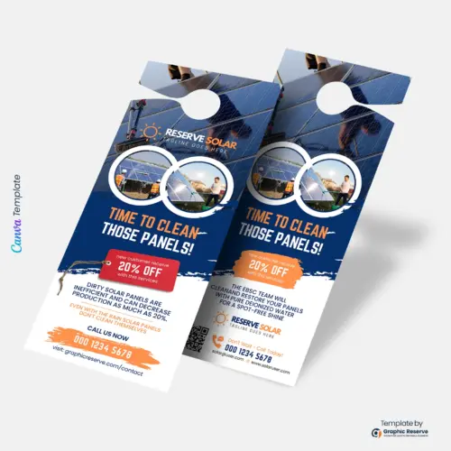 Solar Door Hanger Design Template (Canva File)
