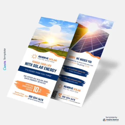 Solar Door Hanger Design Template (Canva File)