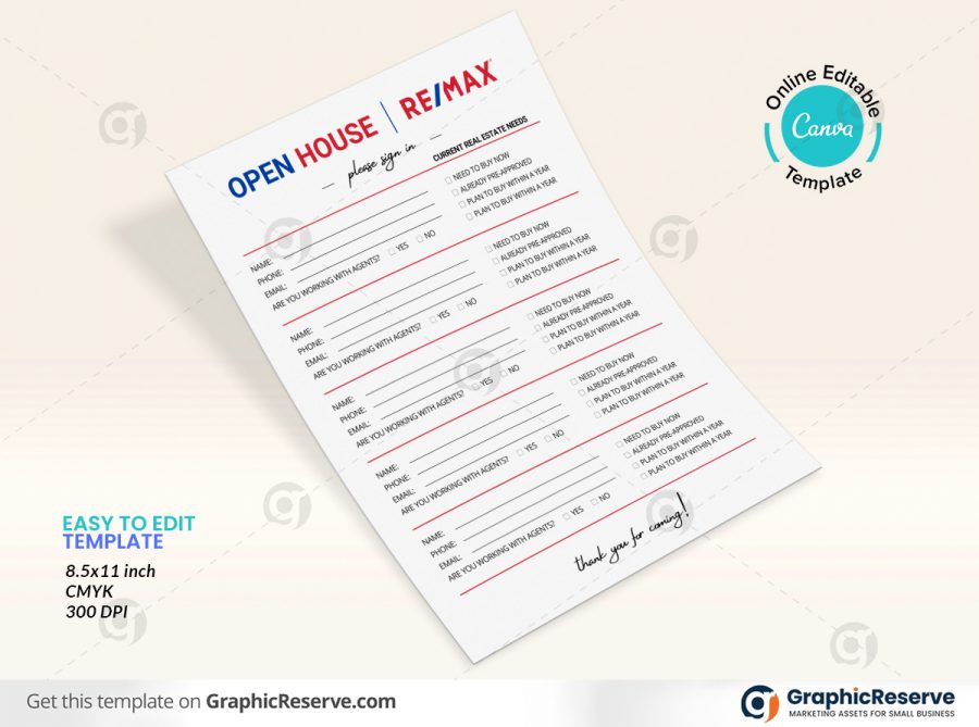 REMAX Open House Sign in White Sheet