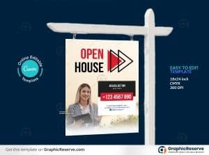 45788 Open House Yard Sign template