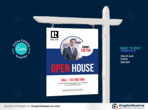 45807 Open House Yard Sign template