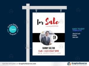 45852 Real Estate Property Selling Yard Sign template