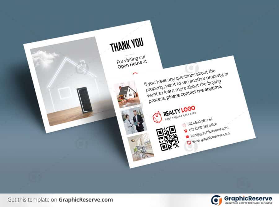 46012 Open House Thank You Card template 2