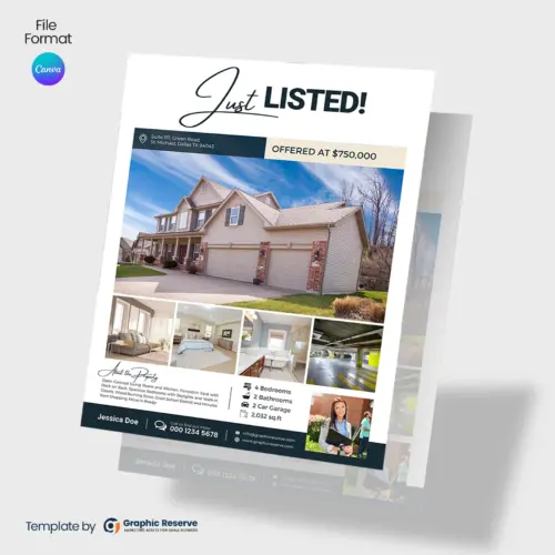 Just-Listed-Flyer-Design-for-Real-Estate-Agents