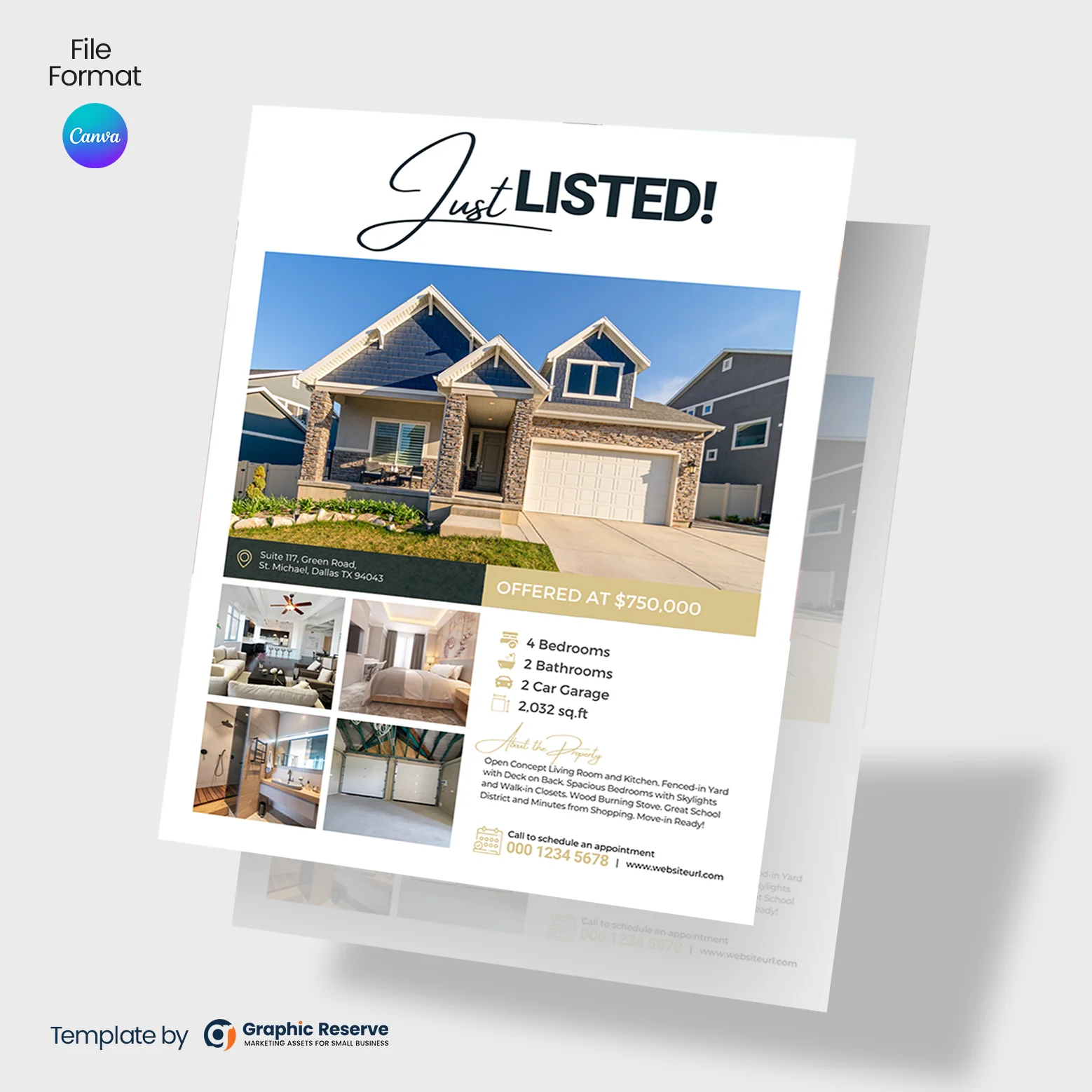 Just-Listed-Flyer-Design-for-Real-Estate-Agents