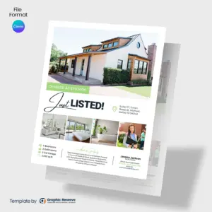 Just-Listed-Flyer-Design-for-Real-Estate-Agents-(Canva-template)