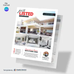 Just-Listed-Real-Estate-Agents-Flyer-Design-(Canva-template)
