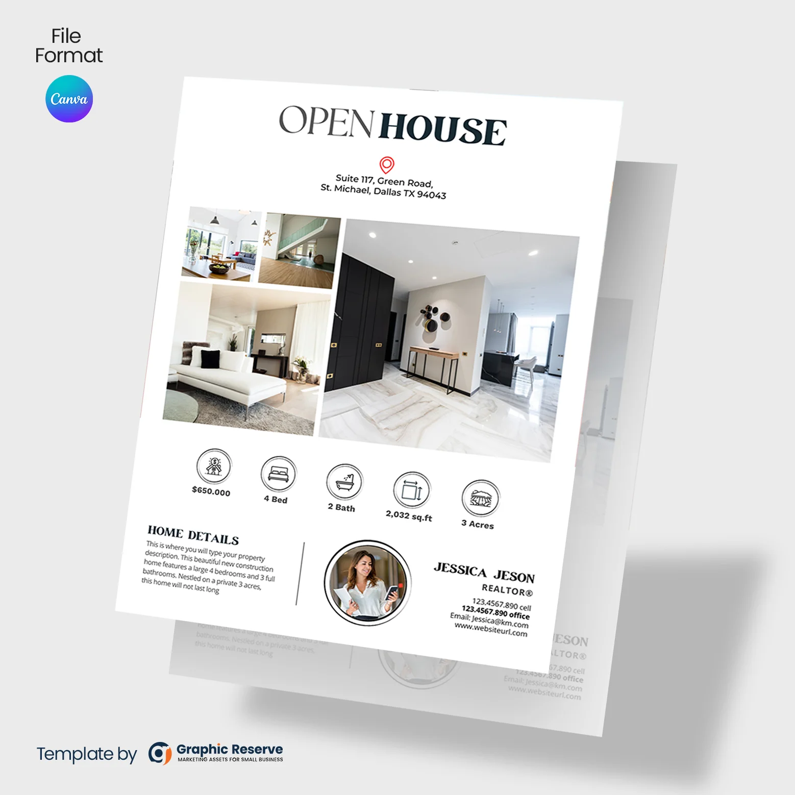 Open-House-Real-Estate-Flyer-Design-(Canva-template