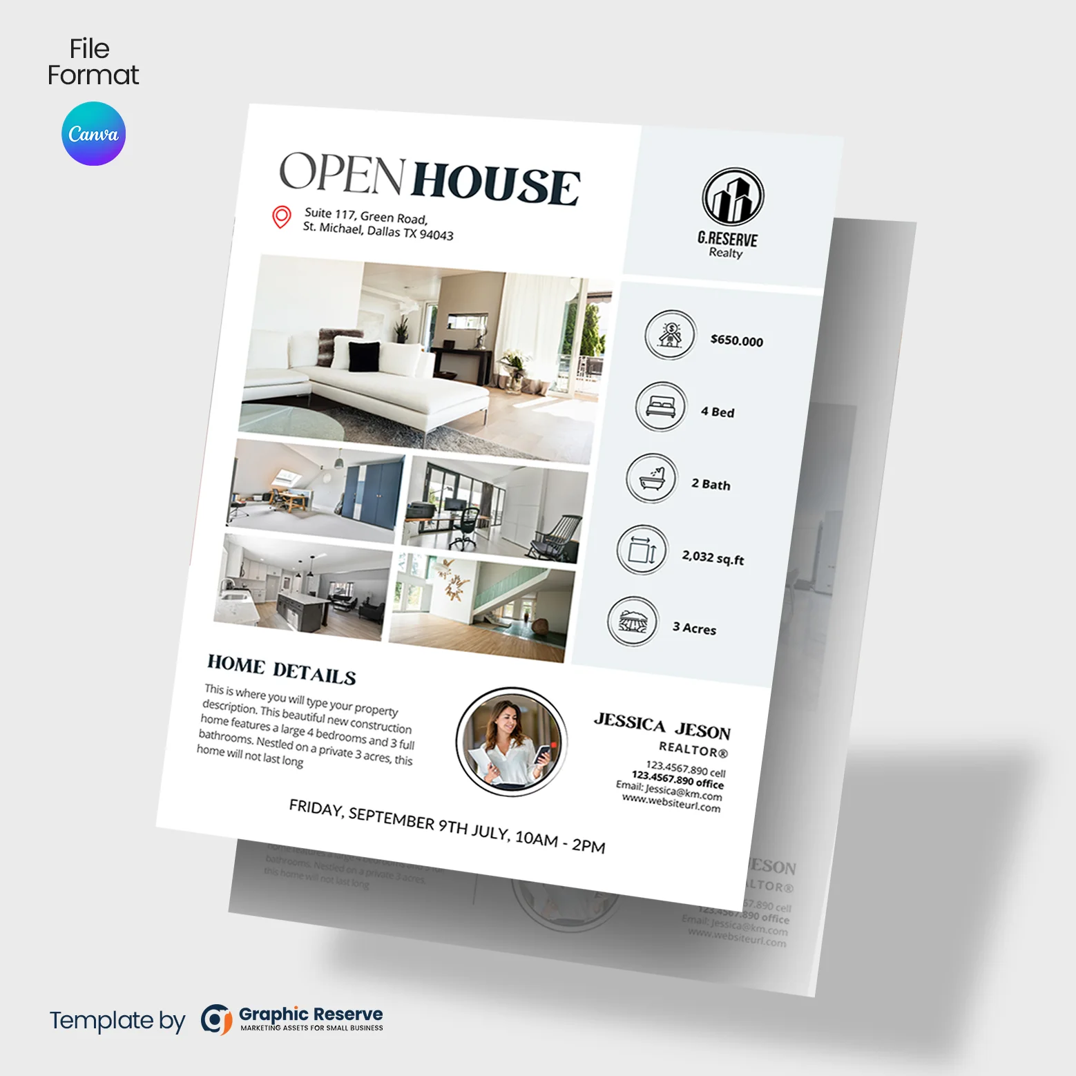 Open-House-Real-Estate-Flyer-Design-(Canva-template