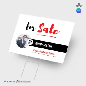 Real Estate Property Selling Yard Sign (Canva template)