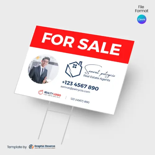 Real Estate Property Selling Yard Sign (Canva template)