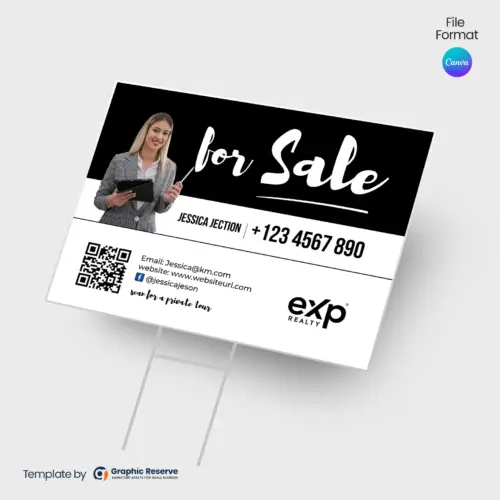 Real Estate Property Selling Yard Sign (Canva template