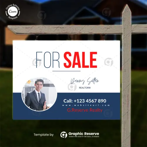 Real Estate Property Selling Yard Sign (Canva template)