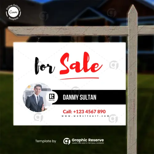 Real Estate Property Selling Yard Sign (Canva template)