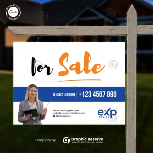 Real Estate Property Selling Yard Sign (Canva template)