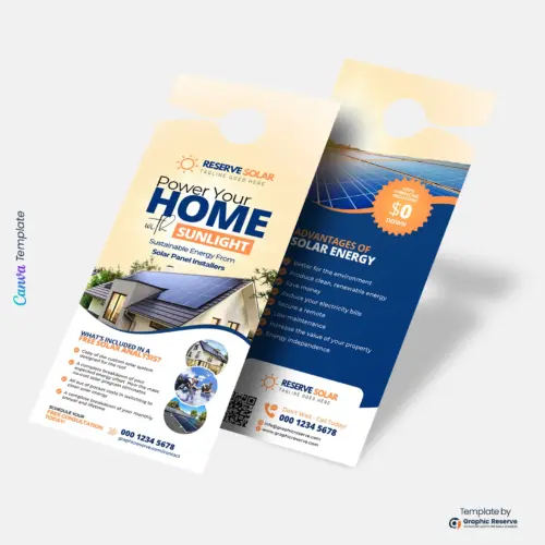 Solar Door Hanger Design (Canva template)