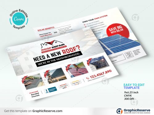 47834 Roof Repairing Service EDDM Mailer Design