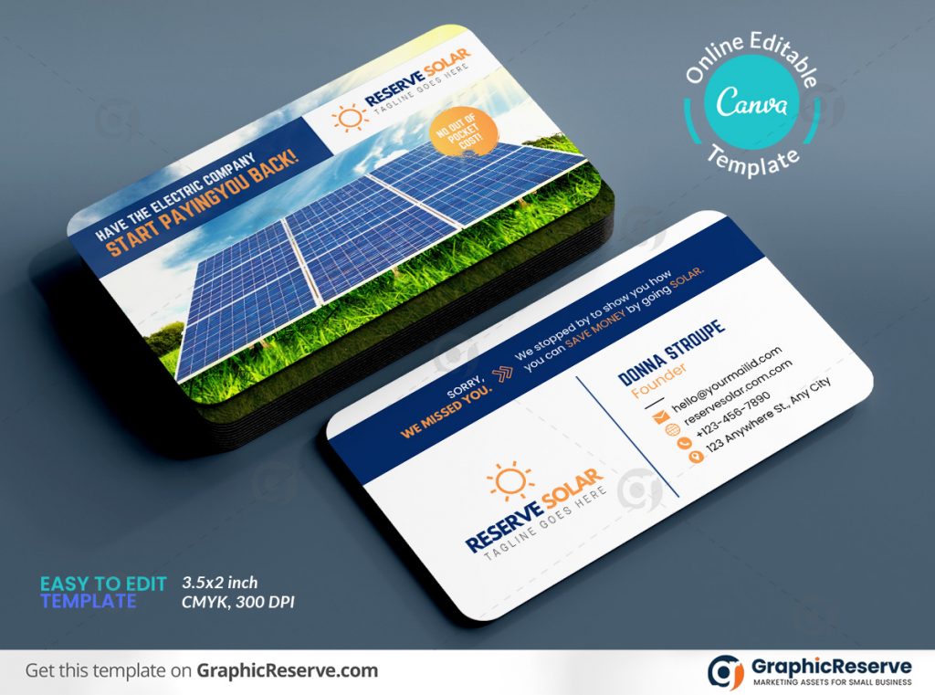 Solar Service Marketing Business Card