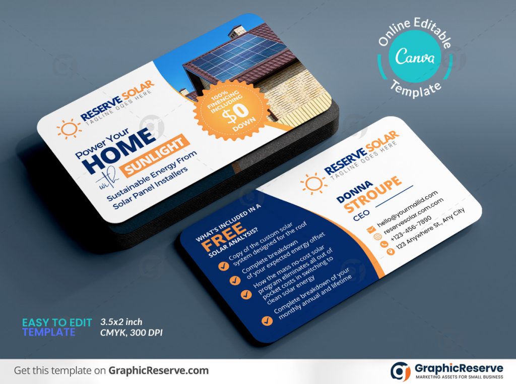 Solar Service Marketing Business Card