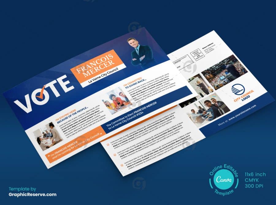 49368 Election Campaign EDDM Mailer Postcard Design Front