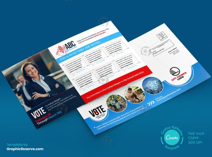 49501 Election Campaign Political EDDM Mailer Postcard Design Front