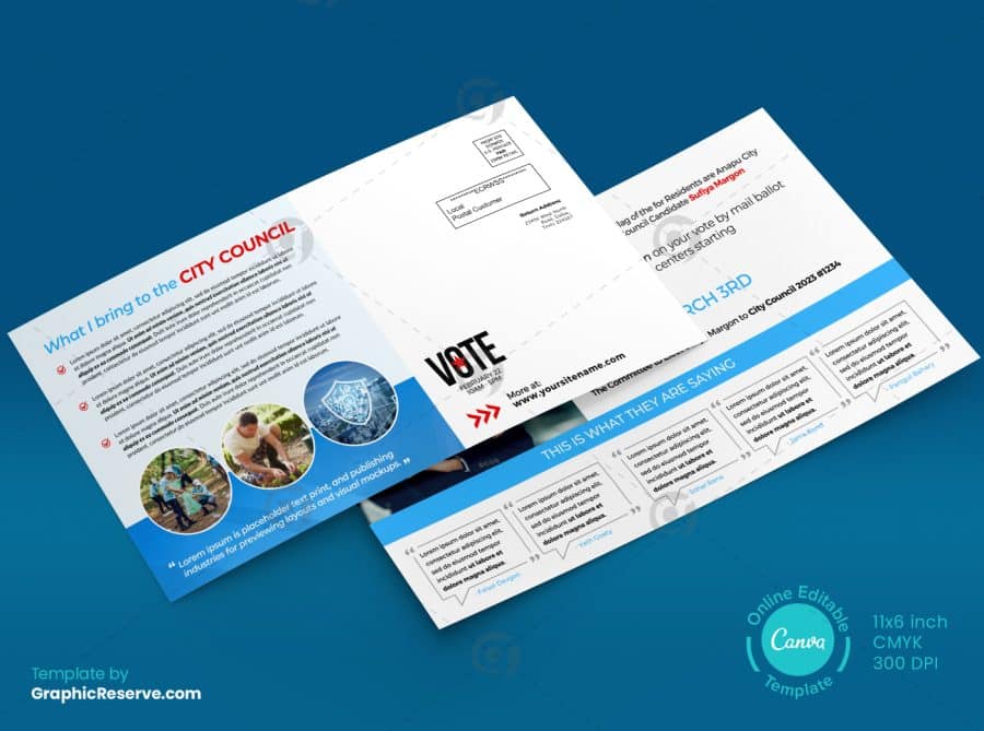 49511 Election Campaign Political EDDM Mailer Postcard Design Back 4