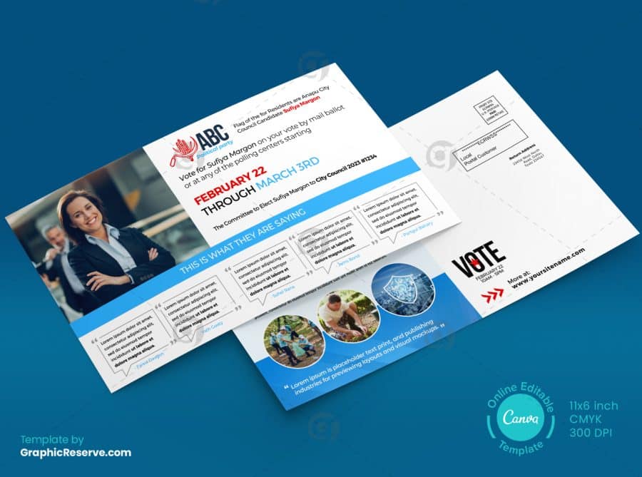 49511 Election Campaign Political EDDM Mailer Postcard Design Front 3