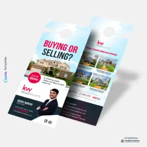Buying-or-Selling-Real-Estate-Door-Hanger-Design- Canva-template