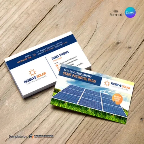 Solar Service Marketing Business Card