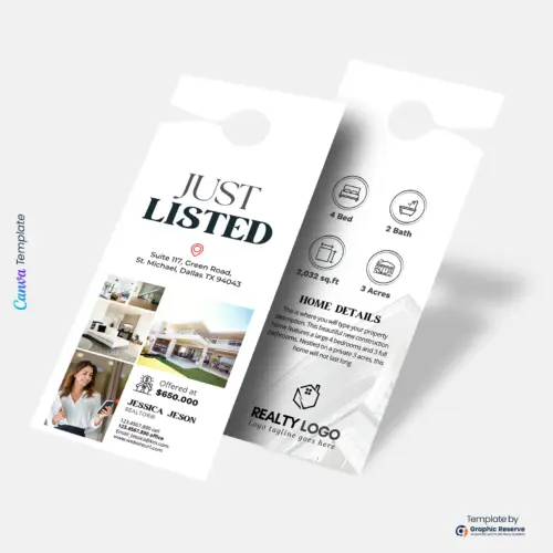 Just-Listed-Real-Estate-Door-Hanger-Design-Canva-template